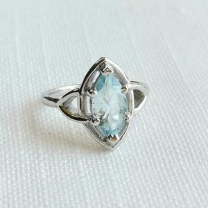 Nwt Sterling Silver Blue Topaz Ring sz 7